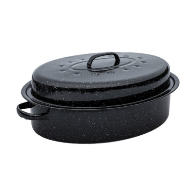 ESTIA ΓΑΣΤΡΑ ENAMEL ΕΜΑΓΙΕ 46.5x32x18cm 7.8lt ΜΕ ΣΧΑΡΑ